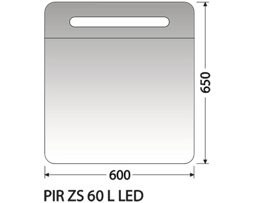 Zrcadlová skříňka Intedoor PIR ZS 60 L LED 01