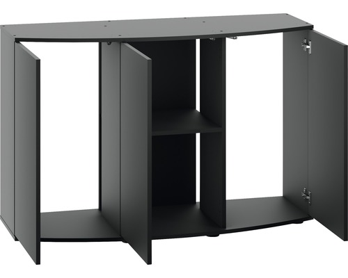 Skříňka pod akvárium s otevřenými dvířky a policí