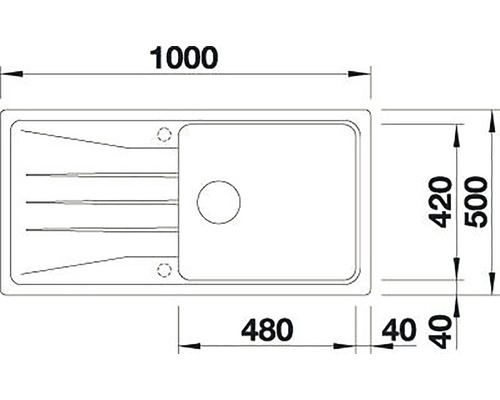 Technický nákres sprchové vaničky s rozměry