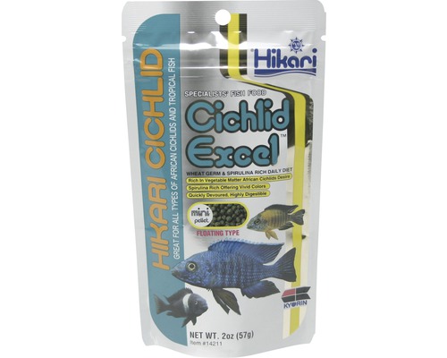 Krmivo pro cichlidy HIKARI Cichlid Excel Mini 57 g Hikari Cichlid krmivo pro ryby pro všechny druhy afrických cichlid a tropických ryb