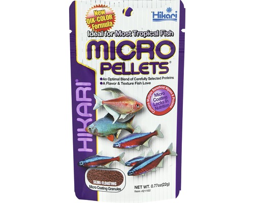 Krmivo pro ryby granulované HIKARI Micro pellets 22 g Hikari Micro Pelety krmivo pro tropické ryby, balení 22 gramů