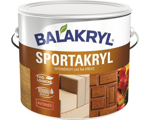 Lak na dřevo Balakryl Sportakryl V 1601 matný 2,4 l ekologicky šetrný