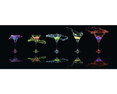 Skleněný obraz Cocktail On Black V 50x125 cm GLA1407