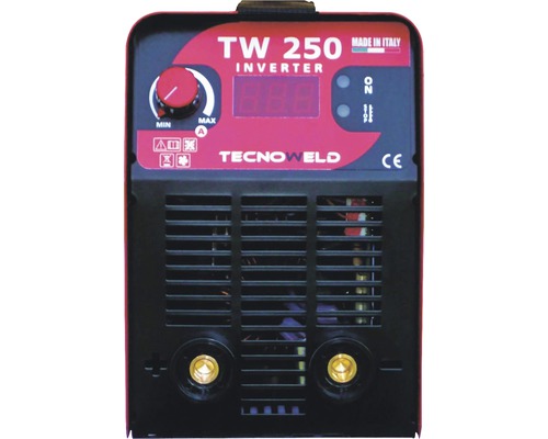 Svářecí invertor TecnoWeld TW 250 s nastavovacím knoflíkem a digitálním displejem