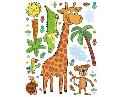 Samolepka na zeď, dětský motiv, žirafa 65x85 cm-0