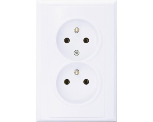 Dvojitá zásuvka se dvěma zásuvnými místy