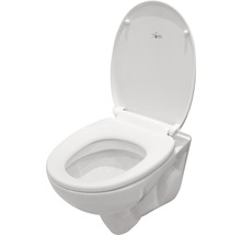 Závěsné WC s otevřeným splachovacím kruhem a WC sedátkem