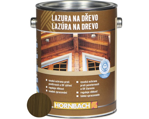 Lazura na dřevo Hornbach 2,5 l ořech