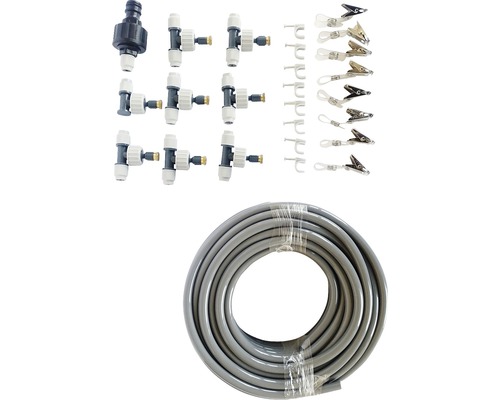 Kompletní sada pro mlhové systémy s hadicí, spojkami a upevňovacími sponami