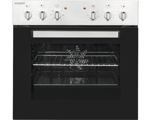 Elektrická vestavná trouba Exquisit s ovládacími knoflíky a pečicí komorou