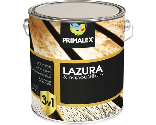 Lazura na dřevo PRIMALEX 3v1 pinie střední 2,5 l
