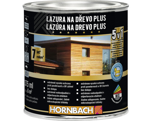 Lazura na dřevo Hornbach Plus 0,375 l teak