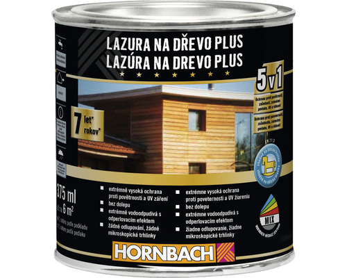 Lazura na dřevo Hornbach Plus 0,375 l mahagon