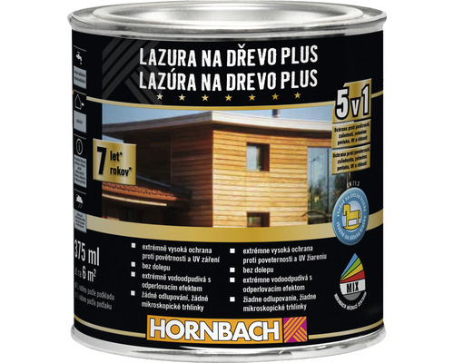 Lazura na dřevo Hornbach Plus 0,375 l ořech