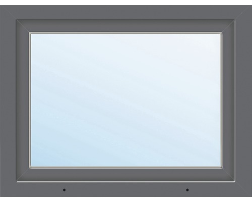 Plastové okno jednokřídlé ARON Basic bílé/antracit 1200 x 1000 mm DIN pravé Šedé okno s obdélníkovým rámem
