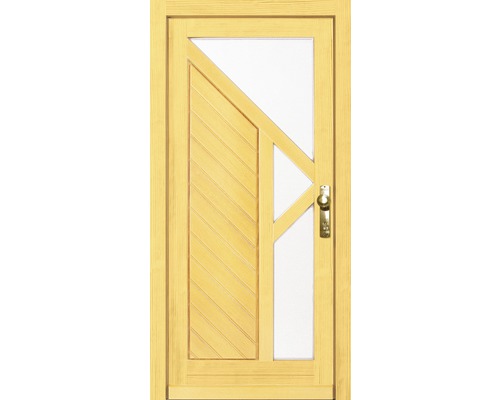 Dřevěné dveře se skleněnou výplní a diagonální výplní