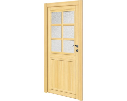 Dřevěné vchodové dveře vedlejší Utah 98x198 cm P smrk