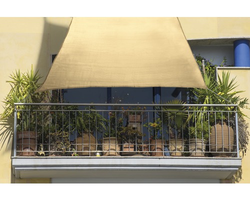Balkónová sluneční plachta HDPE, béžová 2,7x1,4m