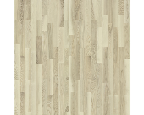 Dřevěná podlaha 14.0 jasan bílý matný lak Dřevěná parketová podlaha se světlým odstínem a přírodní kresbou dřeva