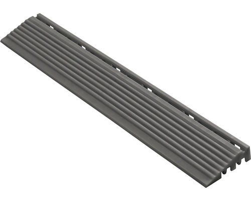 Šedá krycí lišta s rýhovaným povrchem