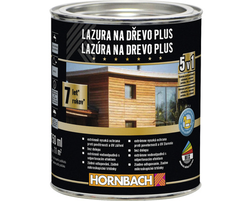 Lazura na dřevo Hornbach Plus 0,75 l mahagon