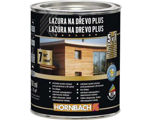Lazura na dřevo Hornbach Plus 0,75 l ořech