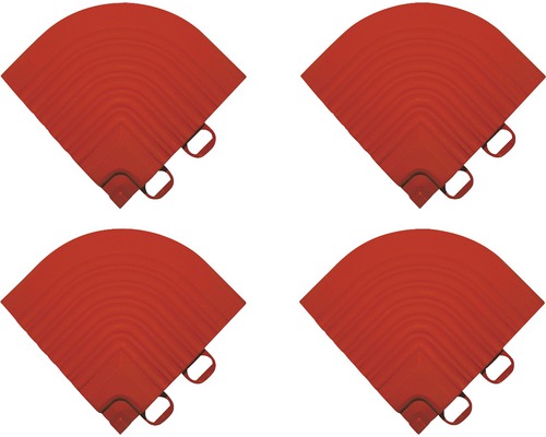 Rohový díl Florco 6,2 x 6,2 cm červená balení 4 ks