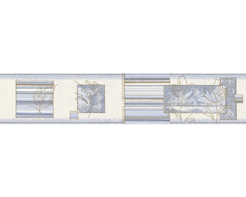 Bordura na zeď Only Borders 10, motiv geometrický, ornament Ozdobná bordura s květinovým a pruhovaným vzorem
