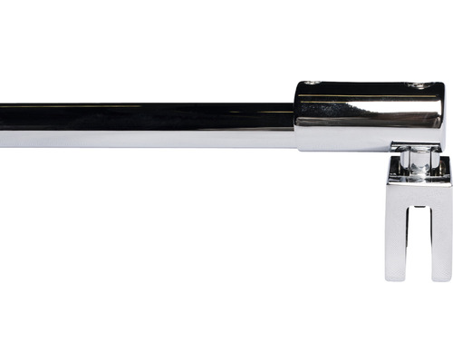 Kovová tyč na sprchový závěs s nástěnným držákem