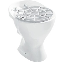 Bílá stojící WC mísa s hlubokým splachováním s namontovanou nádržkou