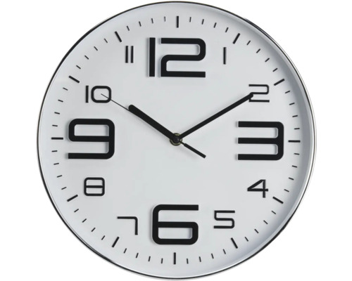 Nástěnné hodiny 3D-ciferník bílé Ø 30 cm