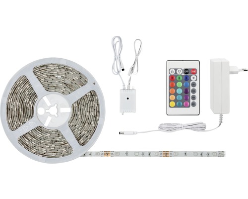 LED pásek na roli s napájecím zdrojem a dálkovým ovládáním