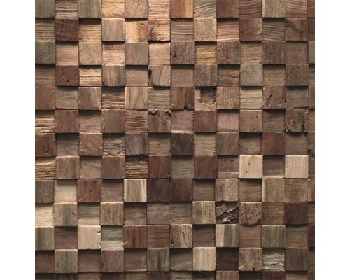 Obklad stěny z dřevěných bloků