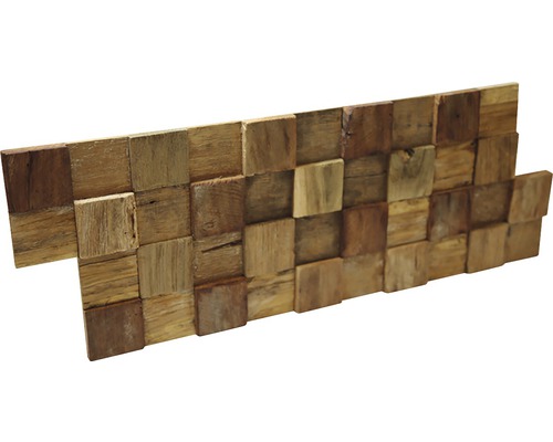 Nástěnný panel z dřevěných čtverců