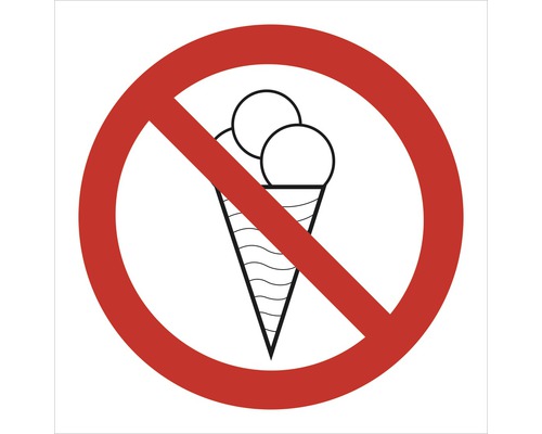 Samolepka "Zákaz vstupu se zmrzlinou" 92x92 mm