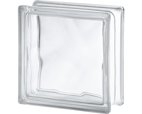 Luxfera vlnka 19 x 19 x 8 cm, skleněná tvárnice čirá Luxfera vlnka 19 x 19 x 8 cm, skleněná tvárnice čirá