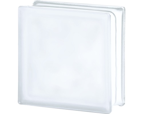 Luxfera 19 x 19 x 8 cm skleněná tvárnice satinovaná Skleněná tvárnice z čirého skla