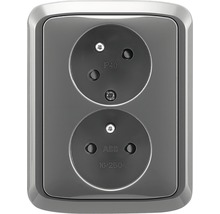 Dvojitá zásuvka s krytím IP40