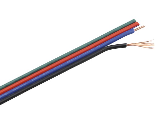 Plochý kabel RGB 4 x 0,3 mm2, AWG24