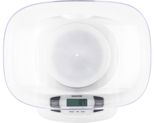 Digitální kuchyňská váha s průhlednou mísou