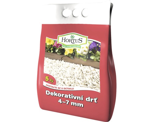 Kamenná drť Hortus dekorativní 4–7 mm bílá balení 5 kg