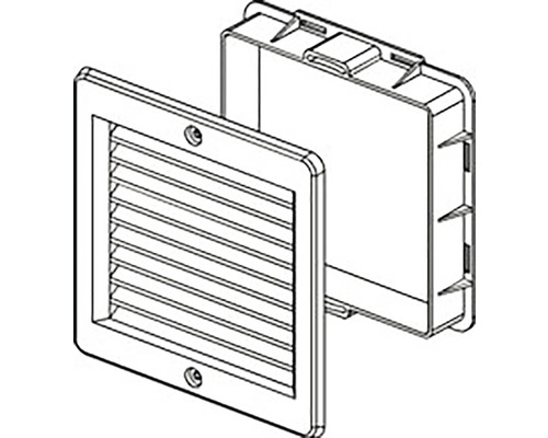 Větrací mřížka s rámem pro venkovní použití