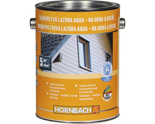 Lazura na dřevo Hornbach Aqua silnovrstvá 2,5 l bezbarvá-0