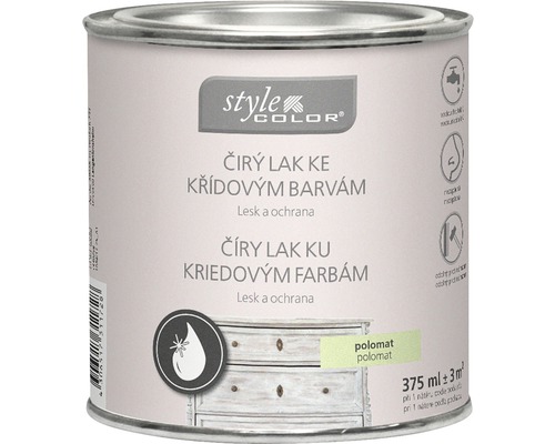 Čirý lak StyleColor ke křídovým barvám polomatný 0,375 l