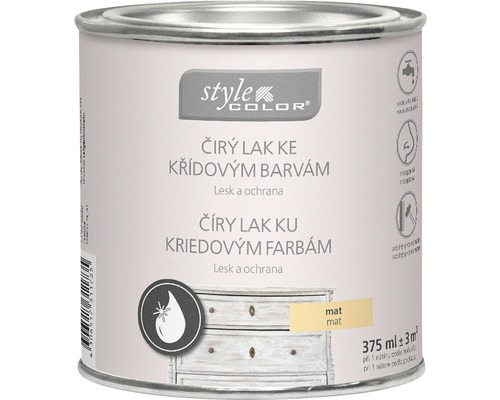 Čirý lak StyleColor ke křídovým barvám matný 0,375 l