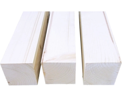 Tři dřevěné latě v průřezu