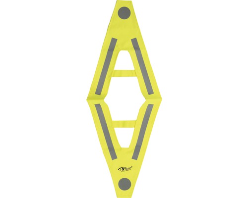 Žlutá výstražná vesta s reflexními pruhy pro zvýšenou viditelnost