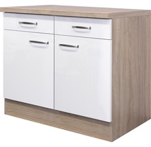 Kuchyňská skříňka spodní s dvířky Flex Well Valero šířka 100 cm bílá vysoce lesklá