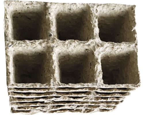 Papírová deska na sadbovací květináče se šesti přihrádkami