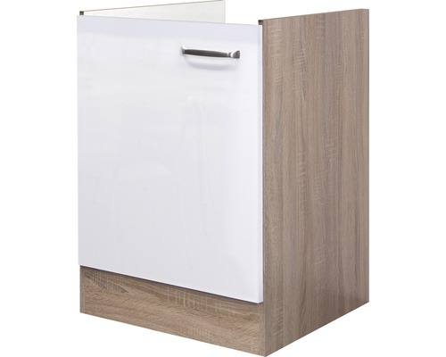 Kuchyňská skříňka pod dřez Flex Well Valero šířka 50 cm bílá vysoce lesklá